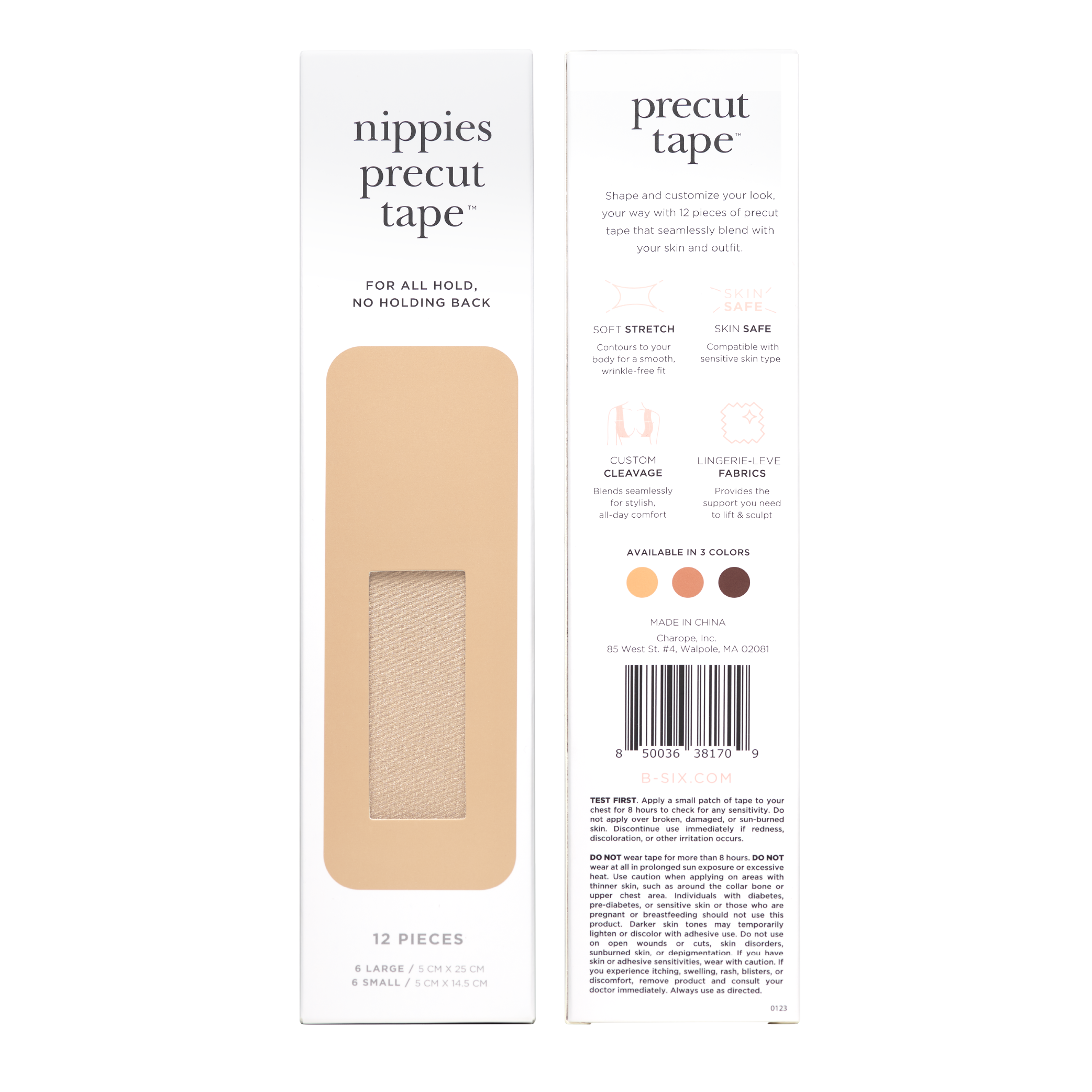 Nippies Precut Breast Tape (12 Pieces) – B-Six